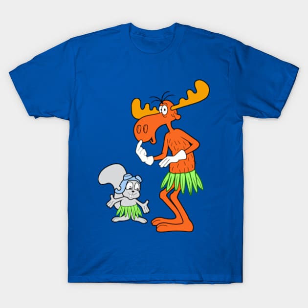 Rocky & Bullwinkle - Hawaii T-Shirt by LuisP96